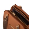 Nas Bag Kadın Sade ve Şık El ve Omuz Çantası Taba Vizon Mngo  (Ölçüsü:24x21x16)