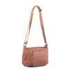 Nas Bag Kadın Salaş Çok Gözlü Çapraz Çanta  Taba Dona ( en :30cm x boy: 20 cm )