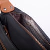Nas Bag Kadın Salaş Çok Gözlü Çapraz Çanta Siyah  Taba  Buzzy   ( en :30cm x boy: 20 cm )
