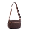 Nas Bag Kadın Salaş Çok Gözlü Çapraz Çanta Kahve Taba  Buzzy ( en :30cm x boy: 20 cm )