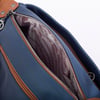 Nas Bag Kadın Salaş Çok Gözlü Çapraz Çanta Lacivert Taba Buzzy   ( en :30cm x boy: 20 cm )