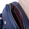 Nas Bag Kadın Şık Günlük Cepli Yumuşak Deri Sırt Çantası Lacivert Kum