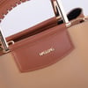 Nas Bag Kadın Şık Zincirli El ve Omuz Çantası Midiboy Kum Taba  27x 19 cm 
