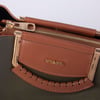 Nas Bag Kadın Şık Zincirli El ve Omuz Çantası Midiboy Yeşil Taba Liza   27x 19 cm 