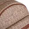 Nas Bag Kadın Sırt Çantası Geniş Hacimli  Vizon Taba Yazılı