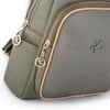 Nas Bag Kadın Sırt Çantası Yeşil Camel  Gofraj