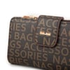 Nas Bag Kadın Yatay Cüzdan Kahve Taba Yazılı