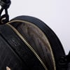 Nas Bag Kadın Yuvarlak Oval Yazlık Moda Çanta Hasır Görünümlü Deri  Siyah Hasır 