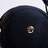 Nas Bag Kadın Yuvarlak Oval Yazlık Moda Çanta Hasır Görünümlü Deri  Siyah Hasır 
