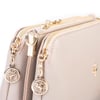 Nas Bag Mini Boy Kadın 3 Gözlü Çapraz Çanta (en 18 cm ;boy 11 cm ) Kum Victoria