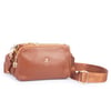 Nas Bag Mini Boy Kadın 3 Gözlü Çapraz Çanta (en 18 cm ;boy 11 cm ) Taba Victoria
