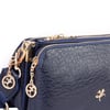 Nas Bag Mini Boy Kadın 3 Gözlü Çapraz Çanta (en 18 cm ;boy 11 cm ) Lacivert Victoria
