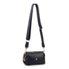 Nas Bag Mini Boy Kadın 3 Gözlü Çapraz Çanta (en 18 cm ;boy 11 cm ) Siyah Victoria