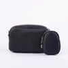 Nas Bag Mini Kadın Çapraz Mini Cüzdanlı At Amblemli Siyah Mercan(eni :20 cm ; boy 14 cm)
