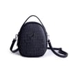 Nas Bag Mini  Kadın Sırt ,El  ve Omuz Çantası Dönüştürülebilir Tasarım Siyah Yazılı  (en:17cm ;boy :22cm) 