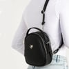 Nas Bag Mini  Kadın Sırt ,El  ve Omuz Çantası Dönüştürülebilir Tasarım Siyah Mercan  (en:17cm ;boy :22cm) 