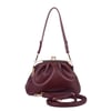 Nas Bag Mini Kadın Vintage Burslu Çanta (23x15 cm)  Bordo Victoria