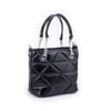 Nas Bag Mini Kadın Zincirli Kapitone El ve Çapraz Çanta 1305 Siyah Krsk Rugan (19x19) 