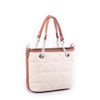 Nas Bag Mini Kadın Zincirli Kapitone El ve Çapraz Çanta 1305 Krem Taba Dona (19x19) 