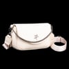 Nas Bag Mini Kapaklı Çapraz Çanta (en 20 cm , boy 12 cm) Krem Victoria