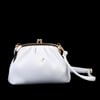 Nas Bag Mini Omuz ve Çapraz Vintage Burslu Çanta (23x15 cm)  Beyaz Victoria