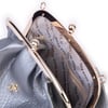 Nas Bag Mini Omuz ve Çapraz Vintage Burslu Çanta (23x15 cm)  Gümüş Victoria