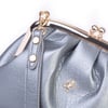 Nas Bag Mini Omuz ve Çapraz Vintage Burslu Çanta (23x15 cm)  Gümüş Victoria