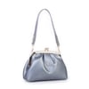 Nas Bag Mini Omuz ve Çapraz Vintage Burslu Çanta (23x15 cm)  Gümüş Victoria
