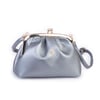 Nas Bag Mini Omuz ve Çapraz Vintage Burslu Çanta (23x15 cm)  Gümüş Victoria