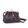Nas Bag Mini Omuz ve Çapraz Vintage Burslu Çanta (23x15 cm)  Kahve Victoria