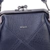 Nas Bag Mini Vintage Burslu Klipsli Kadın Omuz ve Çapraz Çanta Lacivert Victoria  ( 20x17 cm)