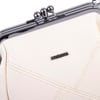 Nas Bag Mini Vintage Burslu Klipsli Kadın Omuz ve Çapraz Çanta Krem Victoria ( 20x17 cm)