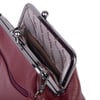 Nas Bag Mini Vintage Burslu Klipsli Kadın Omuz ve Çapraz Çanta Bordo Victoria  ( 20x17 cm)