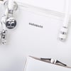 Nas Bag Premium 2li set Çanta El Omuz ve Çapraz Çanta Cüzdan Beyaz