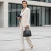 Nas Bag Premium 2li set Çanta El Omuz ve Çapraz Çanta Cüzdan Siyah