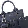 Nas Bag Premium Şık Kadın 2 li Set ve Charmlı ve Cüzdanlı  El ve Çapraz Çanta Siyah