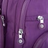Nas Bag Unisex Su İtici Özellik Kazandırılmış Çok Gözlü Büyük Boy Sırt Çantası Mor
