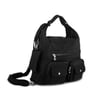Nas Bag Unisex Zararlı Kimyasal İçermeyen Su İtici Özelliğe Sahip Omuz ve Sırt Çantası Dönüştürülebilir Tasarım  Siyah