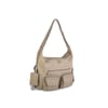Nas Bag Unisex Zararlı Kimyasal İçermeyen Su İtici Özelliğe Sahip Omuz ve Sırt Çantası Dönüştürülebilir Tasarım  Vizon 