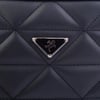 Nas Bag Zincirli Kapitone Çift Gözlü El ve Çapraz Çanta Siyah   Dona ( 21x16 cm )