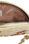 Bronze Flowers Embellished Handmade Clutch