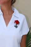 Carnation Flower Brooch, Handmade