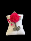 Carnation Flower Brooch, Handmade