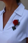 Carnation Flower Brooch, Handmade