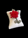 Carnation Flower Brooch, Handmade