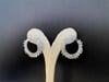 Circle of Bright Flowers Sterling Silver Hoop Earrings 
