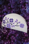 Dreamy Purple Flowers Handpainted Clutch