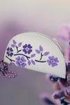 Dreamy Purple Flowers Handpainted Clutch