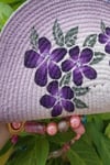 Exclusive Purple Flowers, Handmade Clutch