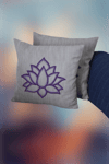 Handmade Lotus Pillow Cover